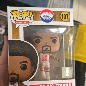 Funko Pop Basketball Figure in White and Red